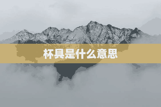 杯具是什么意思